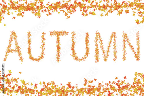 base banner autumn patterns maple leaves yellow red decorated parallel lines curb design background