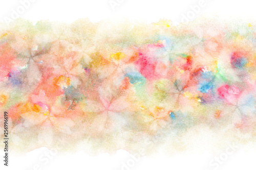桜 花 春 カラフル 水彩 背景 Stock イラスト Adobe Stock