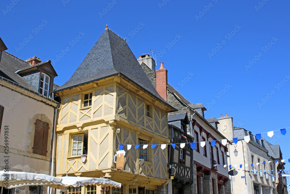 Medieval houses in Josselin, France