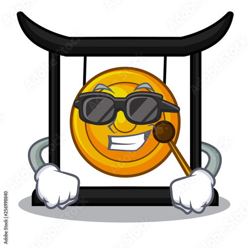 Super cool golden gong in the cartoon room