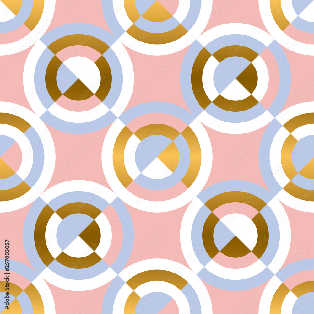 Circular geometric shapes seamless pattern Circular geometric shapes seamless pattern