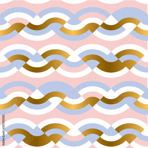 Colorful geometric braids seamless pattern