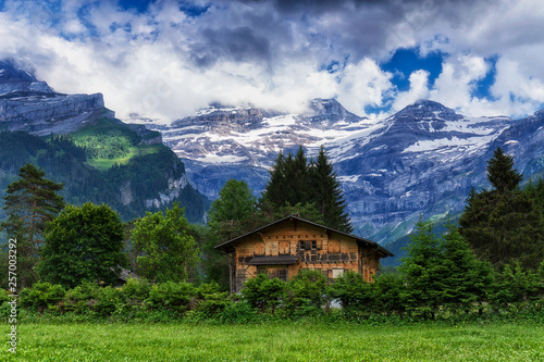 Swiss house in the mountains