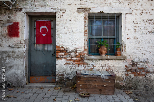 Antique architecture, historical building, antique window, antique door, window view, door view, antique building facade, historical building facade