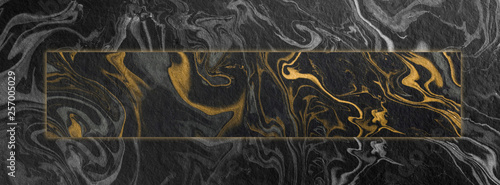 marble ink paper texture black grey gold © FrauPixel