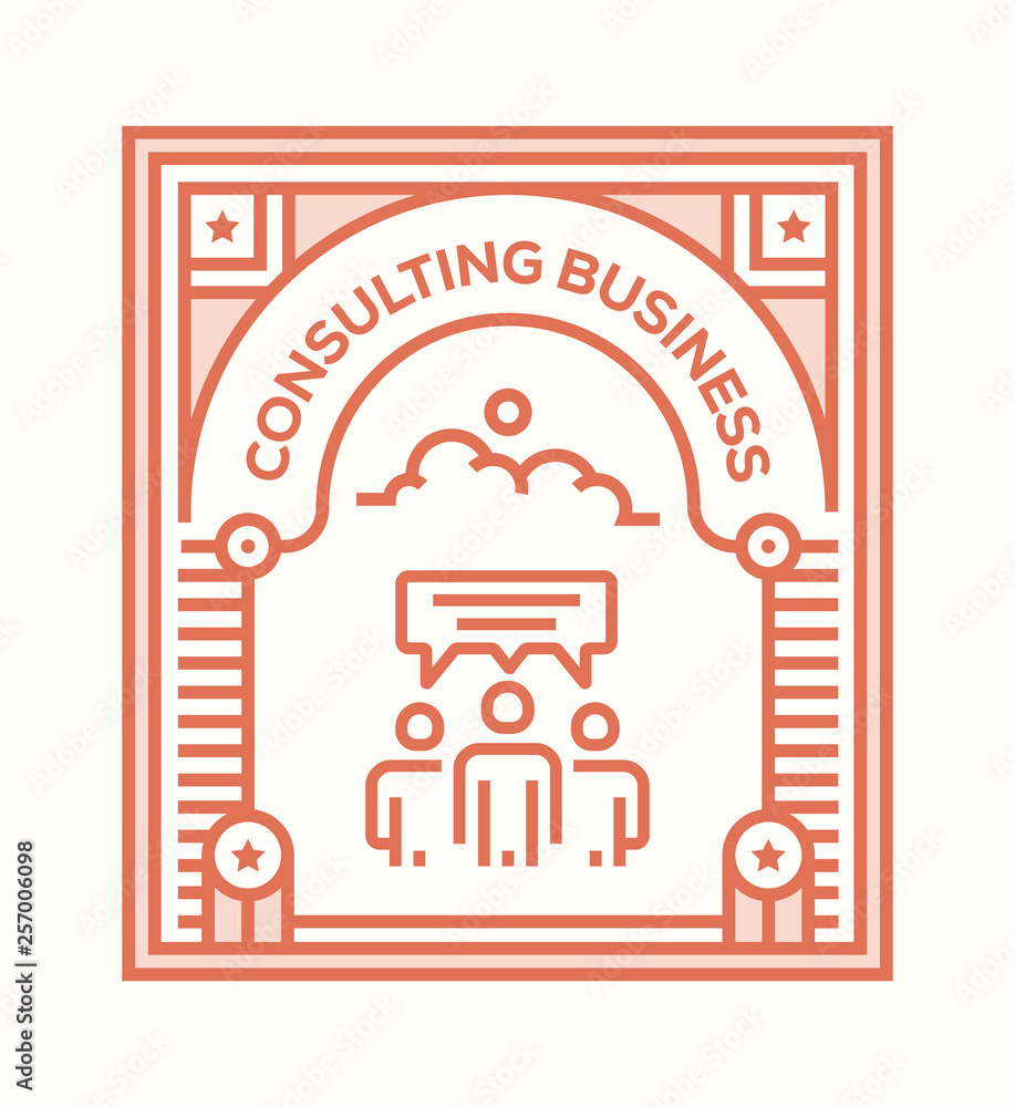 Fototapeta premium CONSULTING BUSINESS ICON CONCEPT