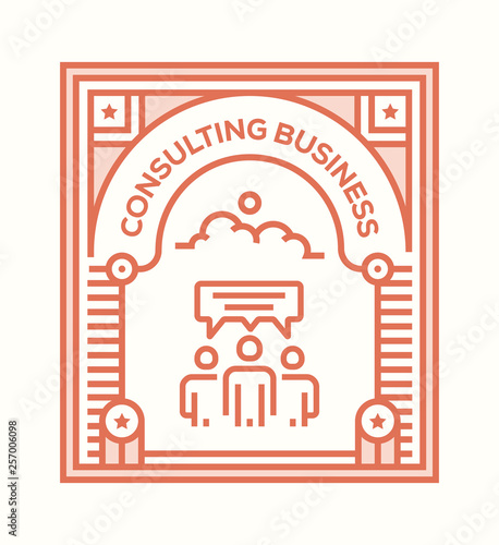 CONSULTING BUSINESS ICON CONCEPT