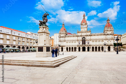 City Hall, Plaza de Maria Pita, A Coruna photo