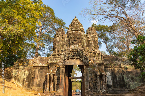 Victory gate of Angkor Thom at Siem Reap, Cambodia