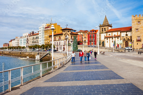 Gijon city marina in Asturias, Spain photo