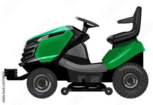 Green lawn mower