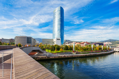 Nervion River embankment in Bilbao photo