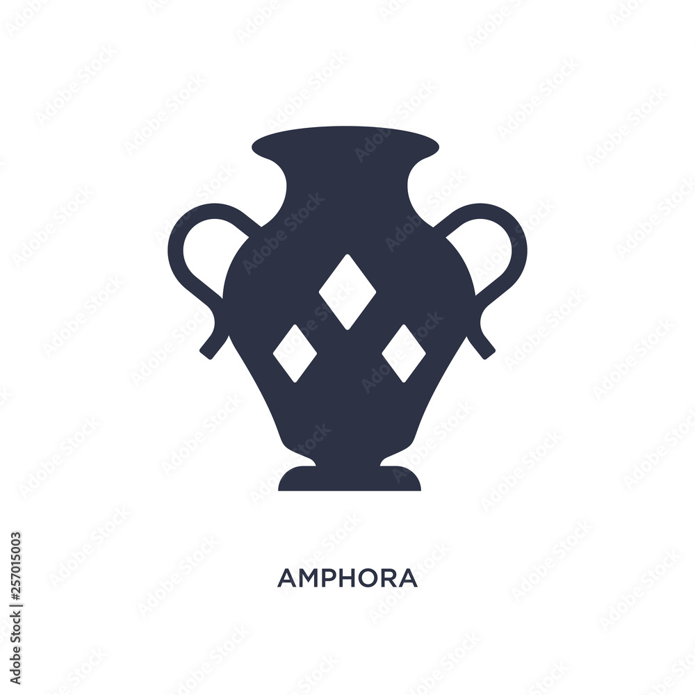 amphora icon on white background. Simple element illustration from greece concept.
