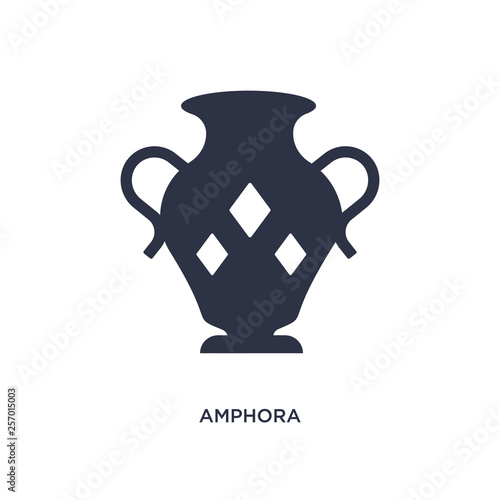 amphora icon on white background. Simple element illustration from greece concept.