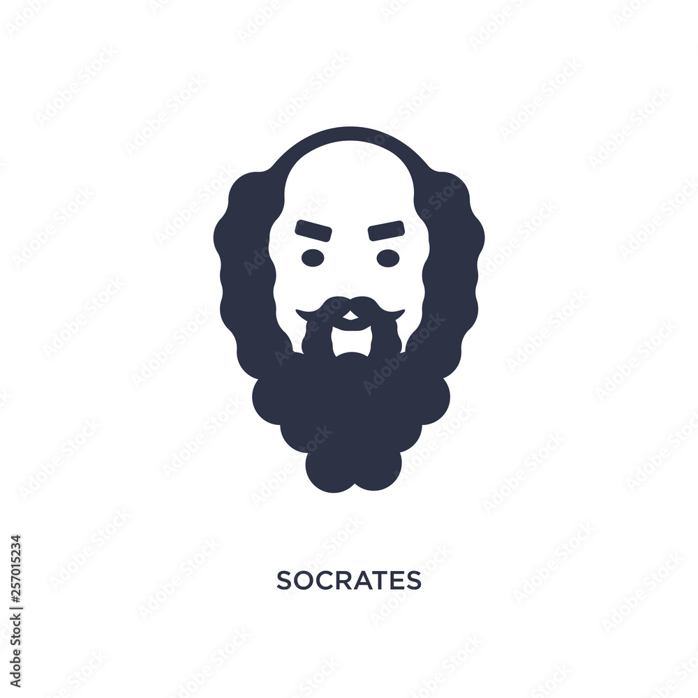 socrates icon on white background. Simple element illustration from greece concept. socrates icon on white background. Simple element illustration from greece concept.