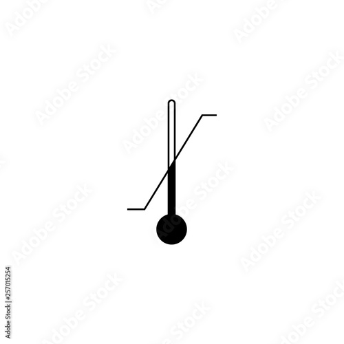 Temperature limitation sign. Thermometer sign. Labeling of medical products