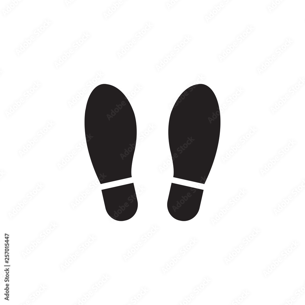 Shoes footprint vector illustration Shoes footprint vector illustration