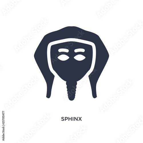 sphinx icon on white background. Simple element illustration from history concept.