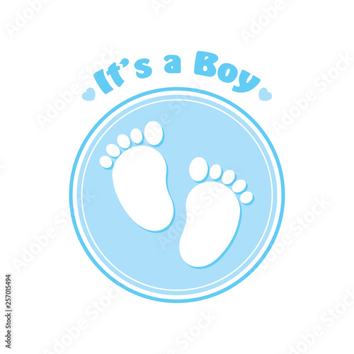  Baby Boy Footprint Vector