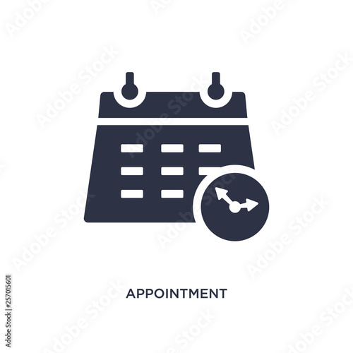 appointment icon on white background. Simple element illustration from human resources concept.