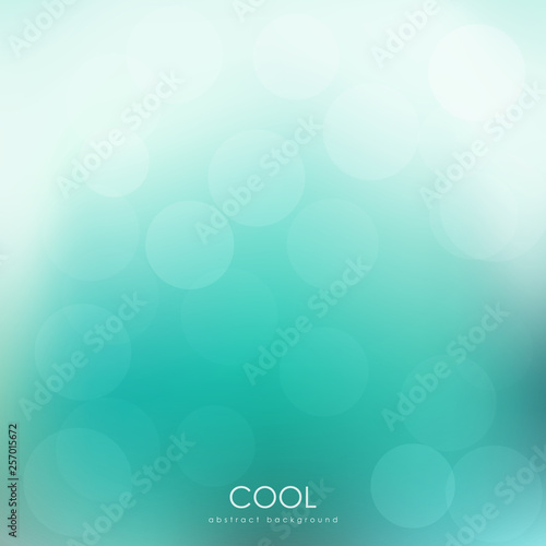 Abstract green bokeh background. Spring wallpaper. Vector illustration.