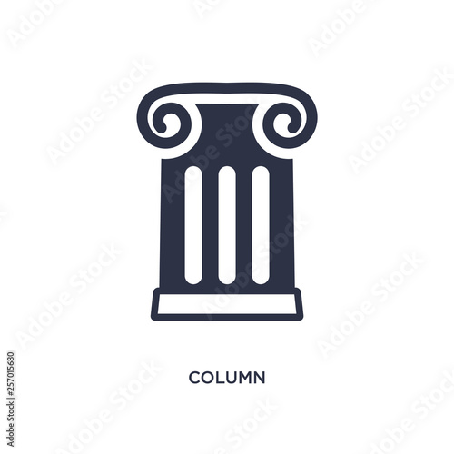column icon on white background. Simple element illustration from history concept.