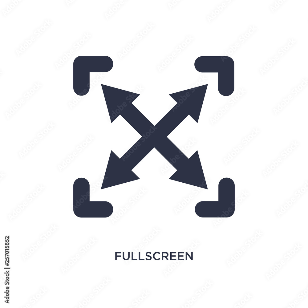 Obraz premium fullscreen icon on white background. Simple element illustration from interface concept.