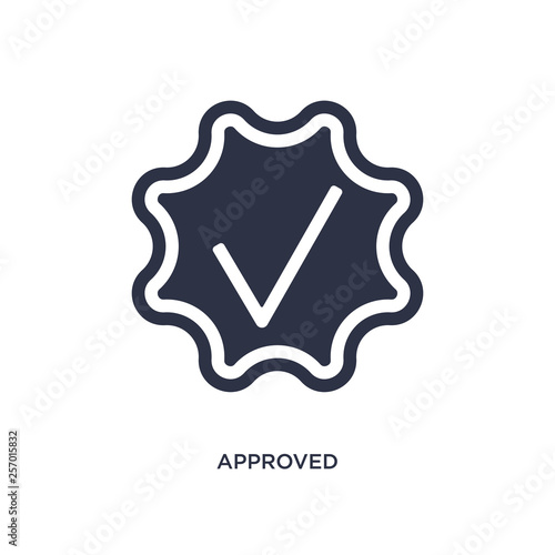 approved icon on white background. Simple element illustration from human resources concept.