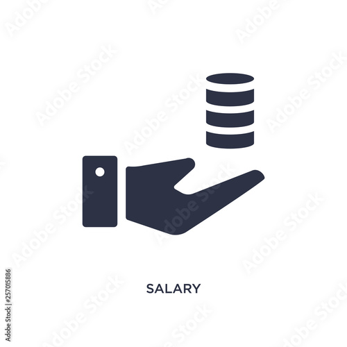 salary icon on white background. Simple element illustration from human resources concept.