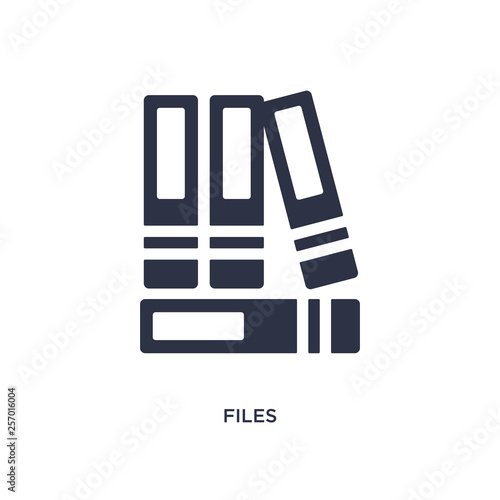 files icon on white background. Simple element illustration from human resources concept.