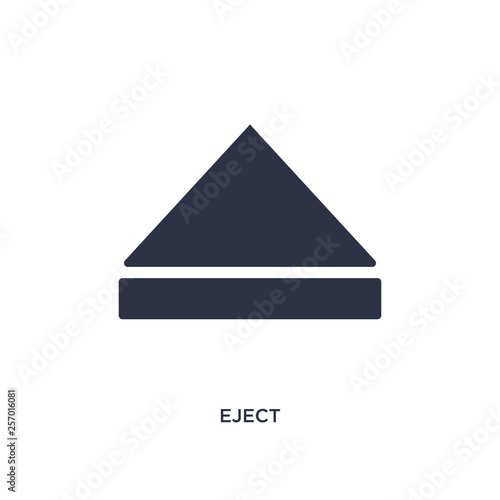 eject icon on white background. Simple element illustration from interface concept.