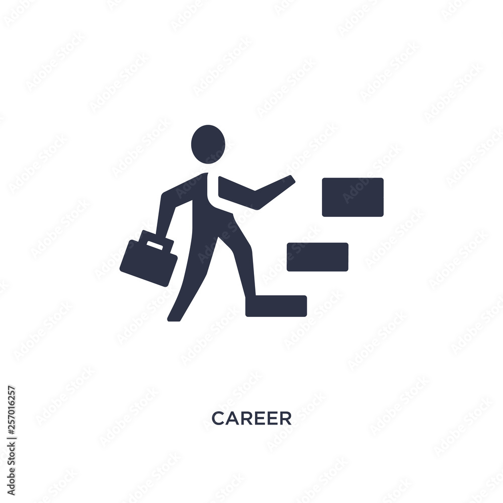 career icon on white background. Simple element illustration from human resources concept. career icon on white background. Simple element illustration from human resources concept.