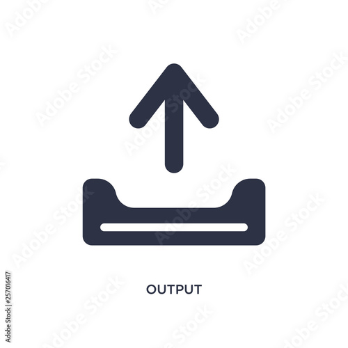 output icon on white background. Simple element illustration from interface concept.