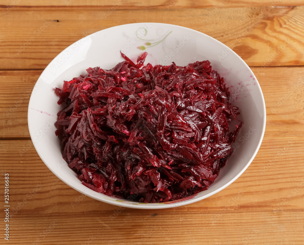 Boiled sliced beets on a plate. Boiled sliced beets on a plate.