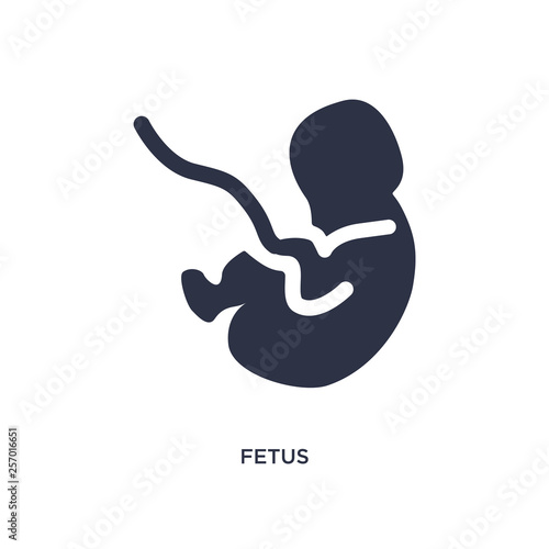 fetus icon on white background. Simple element illustration from kid and baby concept.