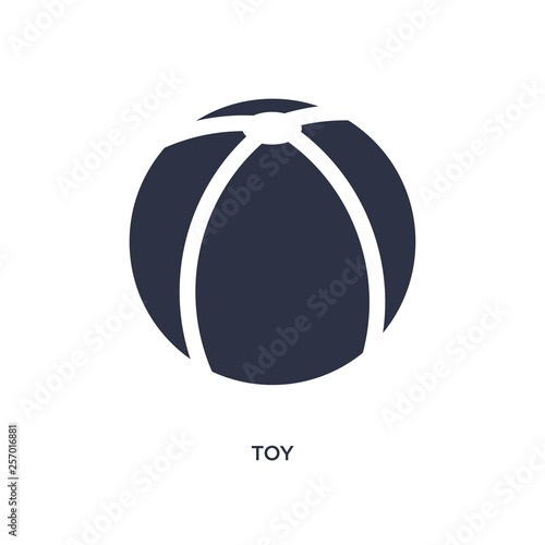 toy icon on white background. Simple element illustration from kids and baby concept.