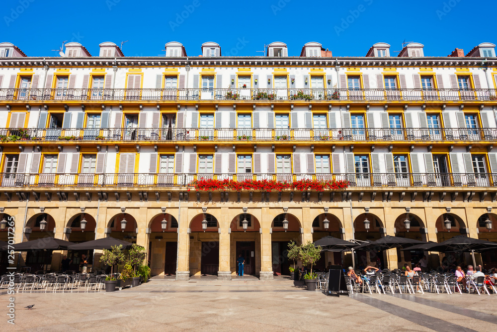 Naklejka premium Constitucion Plaza square, San Sebastian