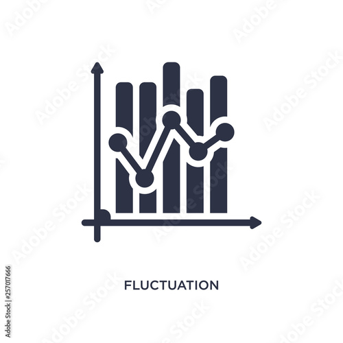 fluctuation icon on white background. Simple element illustration from marketing concept.