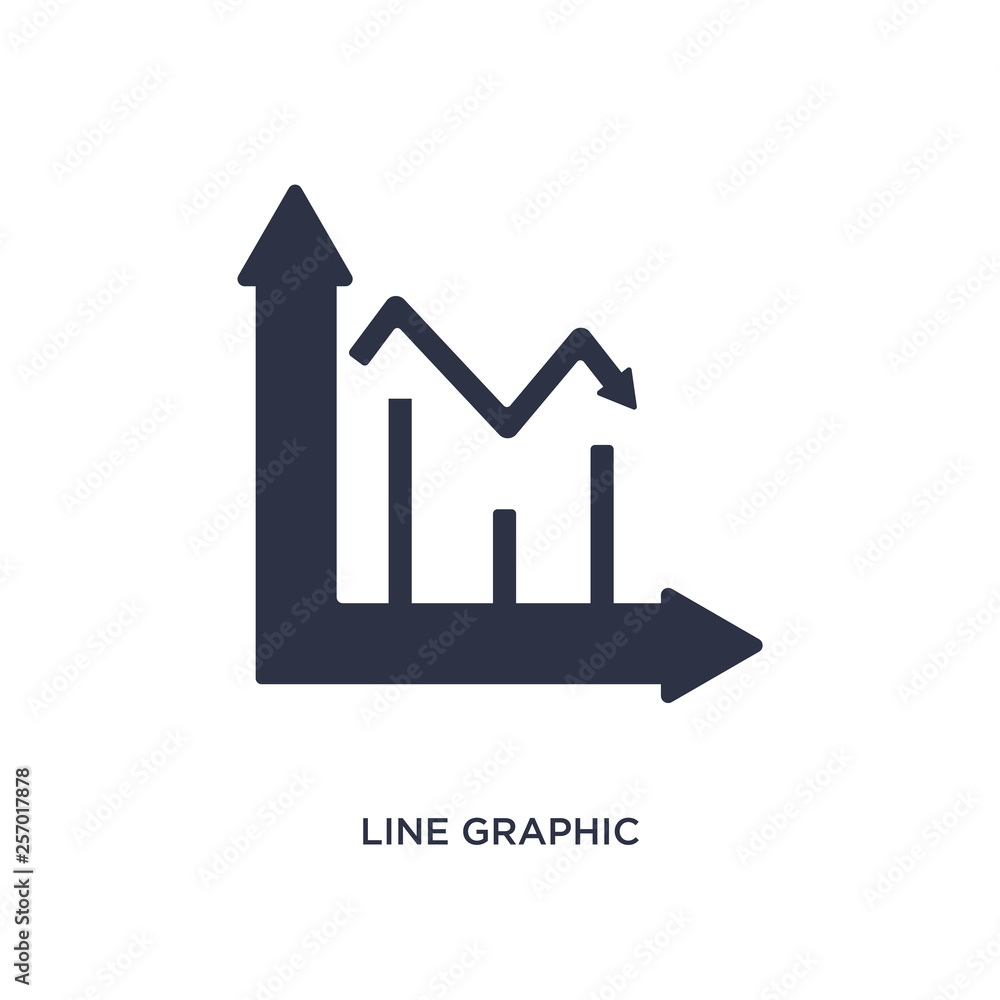 line graphic icon on white background. Simple element illustration from measurement concept. line graphic icon on white background. Simple element illustration from measurement concept.
