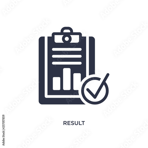 result icon on white background. Simple element illustration from marketing concept.