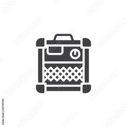 Retro amplifier vector icon. filled flat sign for mobile concept and web design. Guitar amp glyph icon. Symbol, logo illustration. Pixel perfect vector graphics