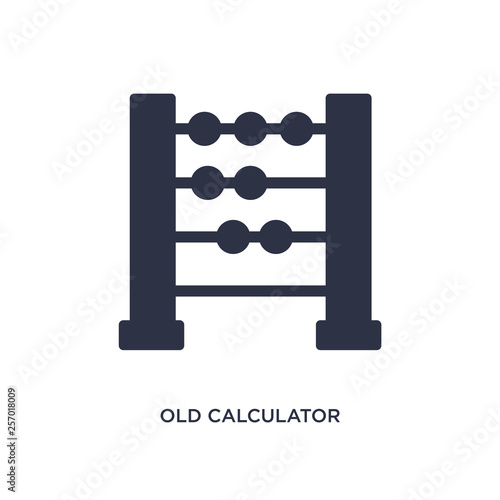 old calculator icon on white background. Simple element illustration from measurement concept.