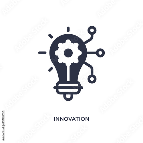 innovation icon on white background. Simple element illustration from marketing concept.