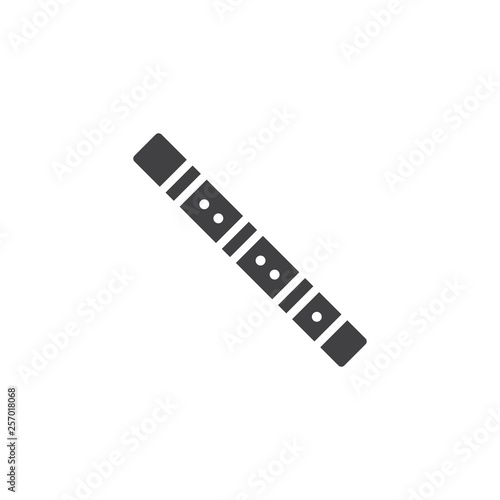 Bamboo flute vector icon. filled flat sign for mobile concept and web design. Bansuri Flute glyph icon. Symbol, logo illustration. Pixel perfect vector graphics