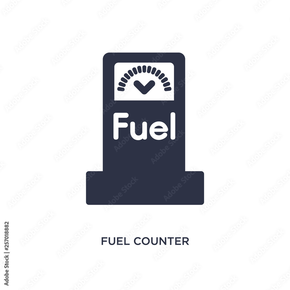 fuel counter icon on white background. Simple element illustration from mechanicons concept. fuel counter icon on white background. Simple element illustration from mechanicons concept.