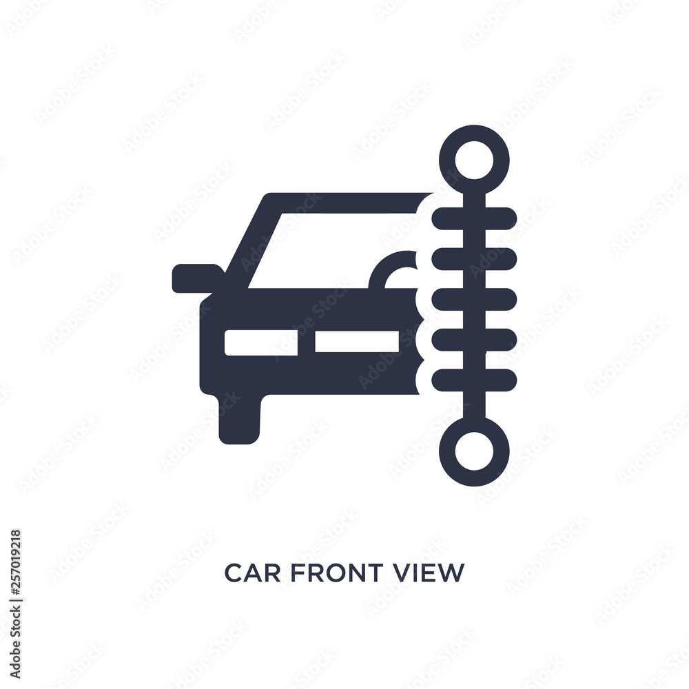 car front view beside a traffic meter icon on white background. Simple element illustration from mechanicons concept. car front view beside a traffic meter icon on white background. Simple element illustration from mechanicons concept.