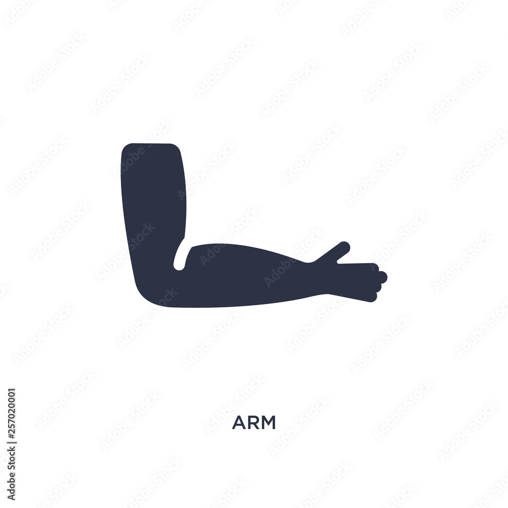 arm icon on white background. Simple element illustration from medical concept. arm icon on white background. Simple element illustration from medical concept.