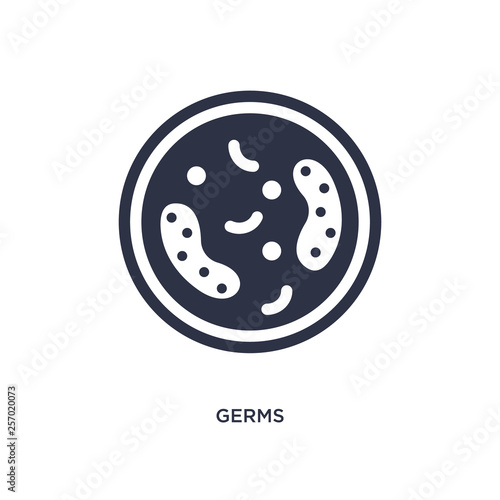 germs icon on white background. Simple element illustration from medical concept.
