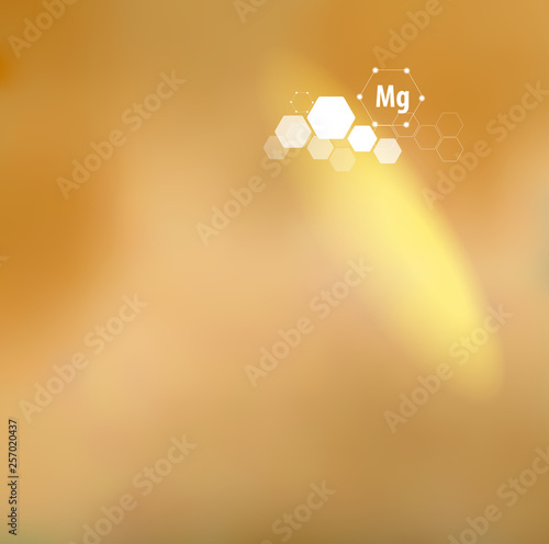magnesium sign and template for text. Vitamins and minerals.