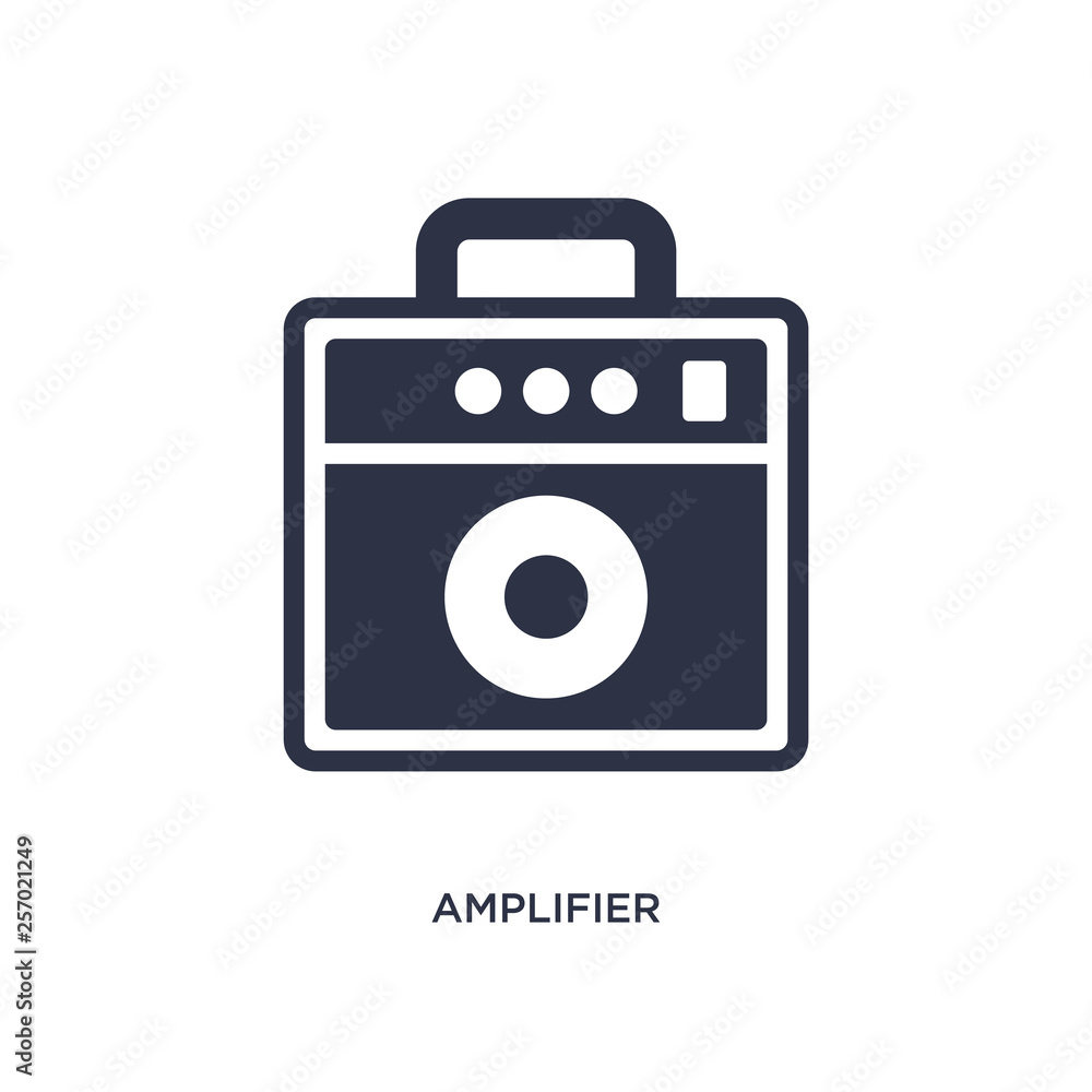 amplifier icon on white background. Simple element illustration from music concept. amplifier icon on white background. Simple element illustration from music concept.